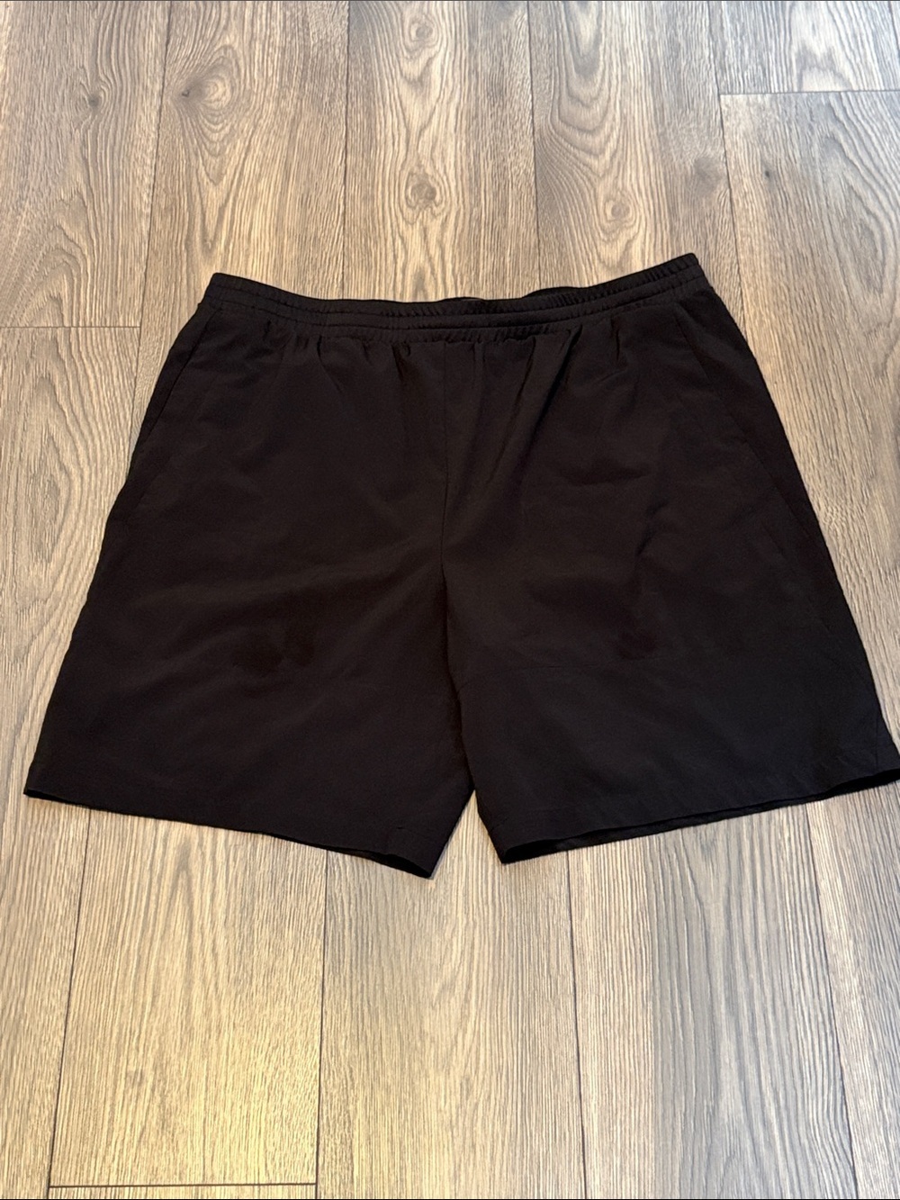 Men's Black Performance Athletic Shorts with Elastic Waist